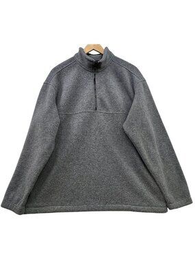 Eddie Bauer Men's Quarter-Zip Fleece Pullover Sweatshirt Long Sleeve Size M Gray